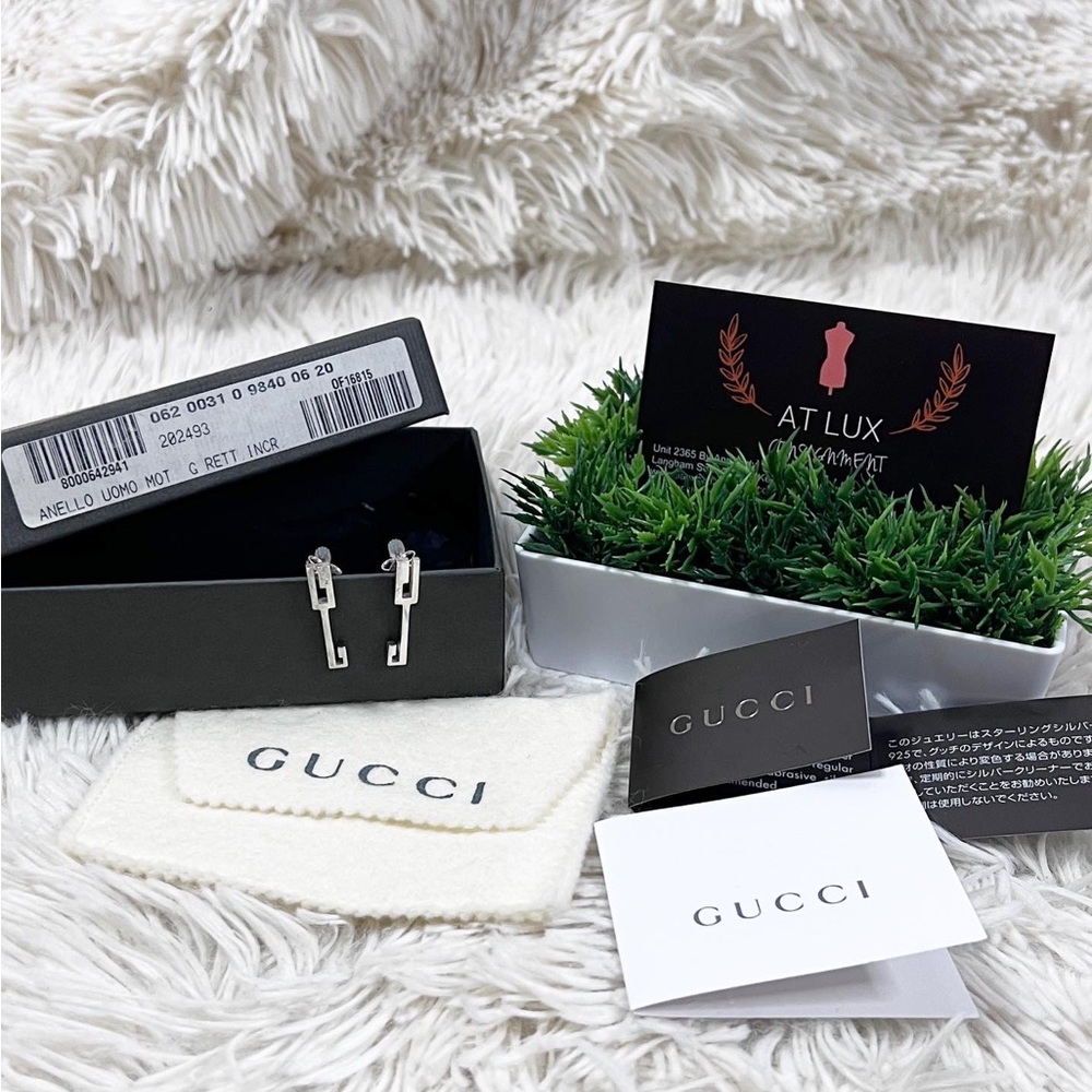 Authentic Vintage Gucci sterling silver earrings 
925 sterling silver